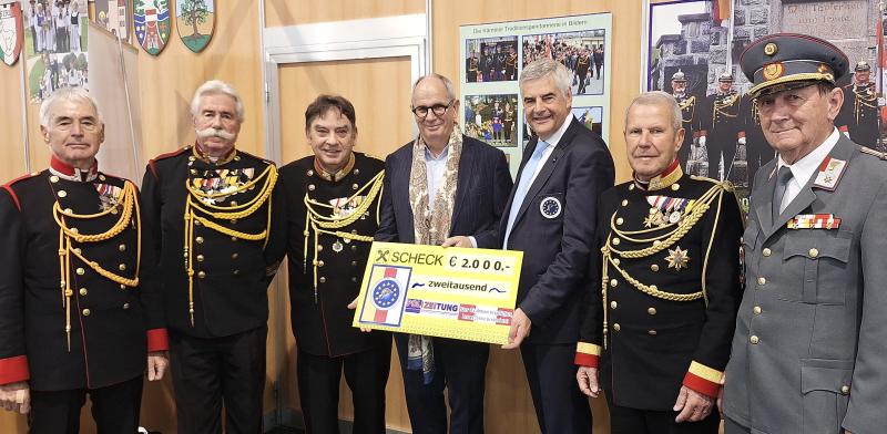 Scheckübergabe an den Palliativverein Kärnten auf der Brauchtumsmesse