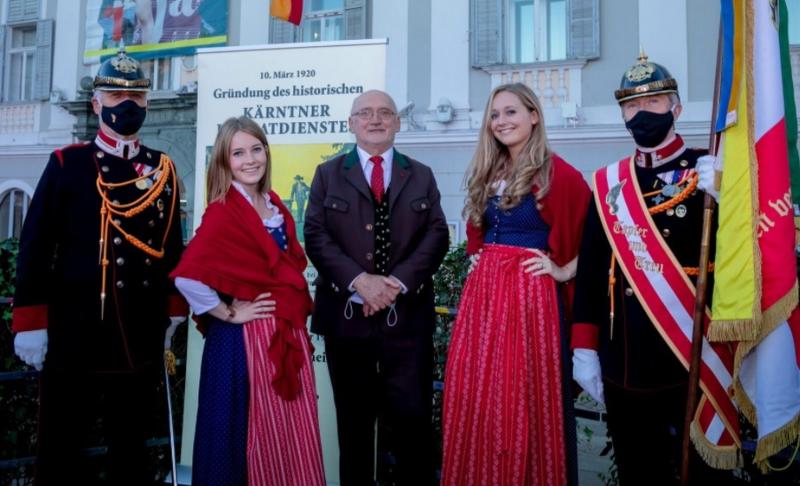 Einsatz der Traditionsgendarmerie Kärnten  am Landesfeiertag 2020