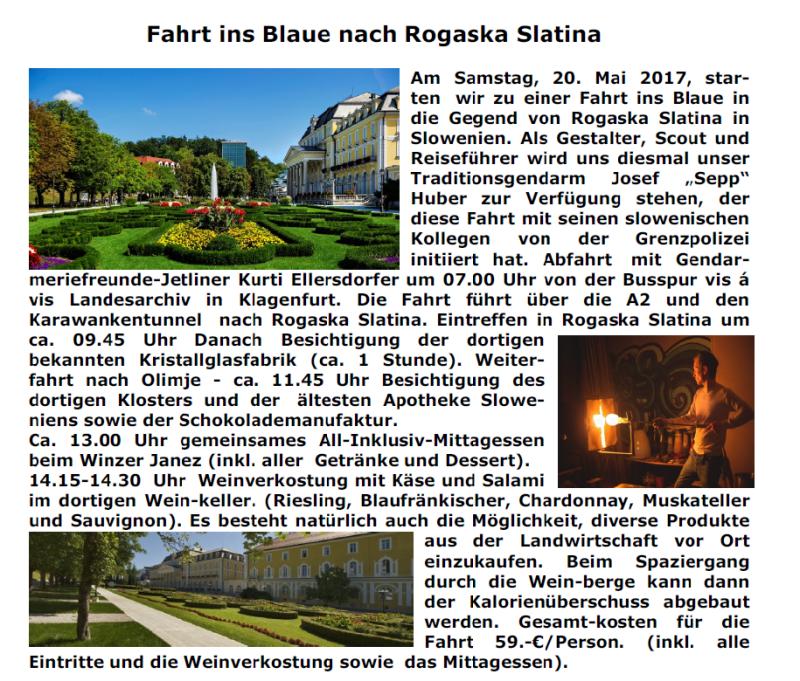 Fahrt ins Blaue nach Rogaska Slatina