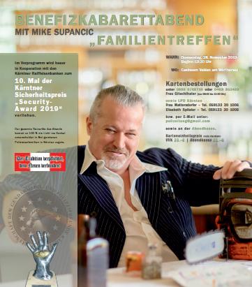 10. Sicherheitspreis Kärnten und Benefizkabarett mit Mike Supancic